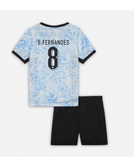 Portogallo Bruno Fernandes #8 Maglia Gara Trasferta Repliche Europei 2024 Bambino